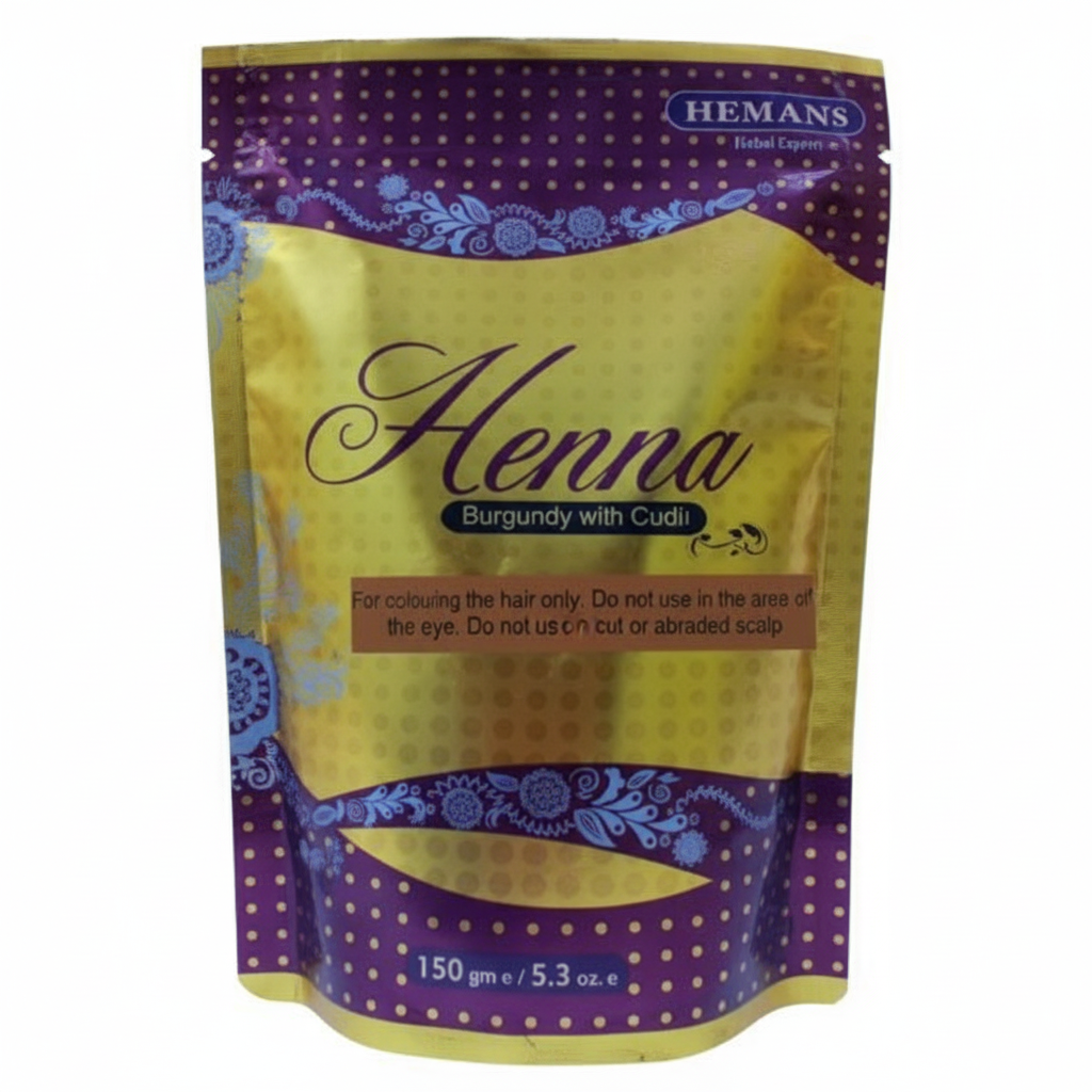 Henné en poudre Burgundy (Bordeaux) – HEMANI– lot de 6