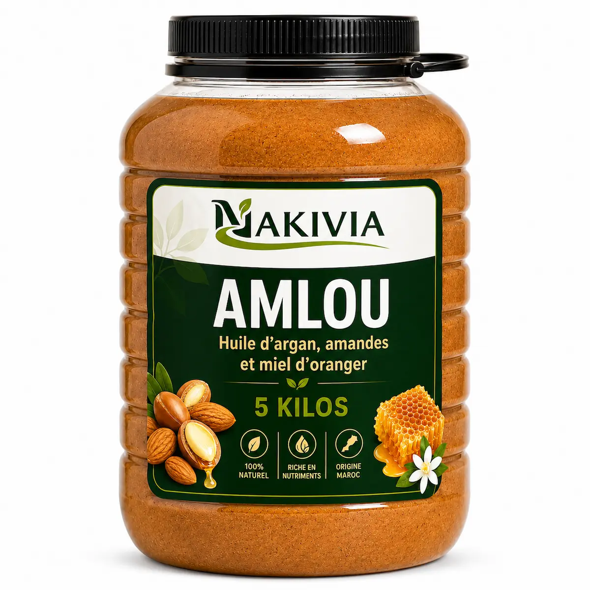 Amlou (Huile d’Argan, Amandes et Miel d’Oranger) – 5 kg en vrac