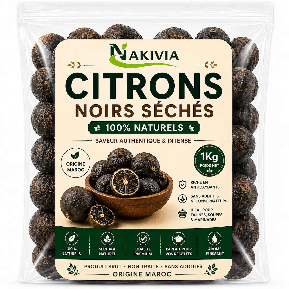 Citrons Noirs Séchés (Loumi – Noomi Basra) – 1 kg