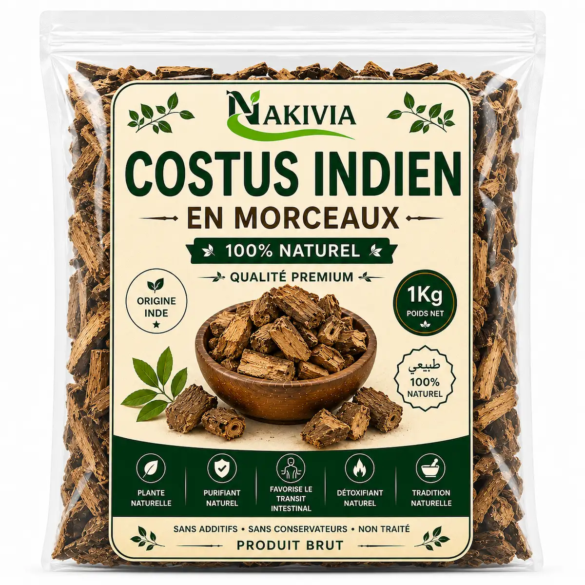 Costus Indien en Morceaux – 1 kg
