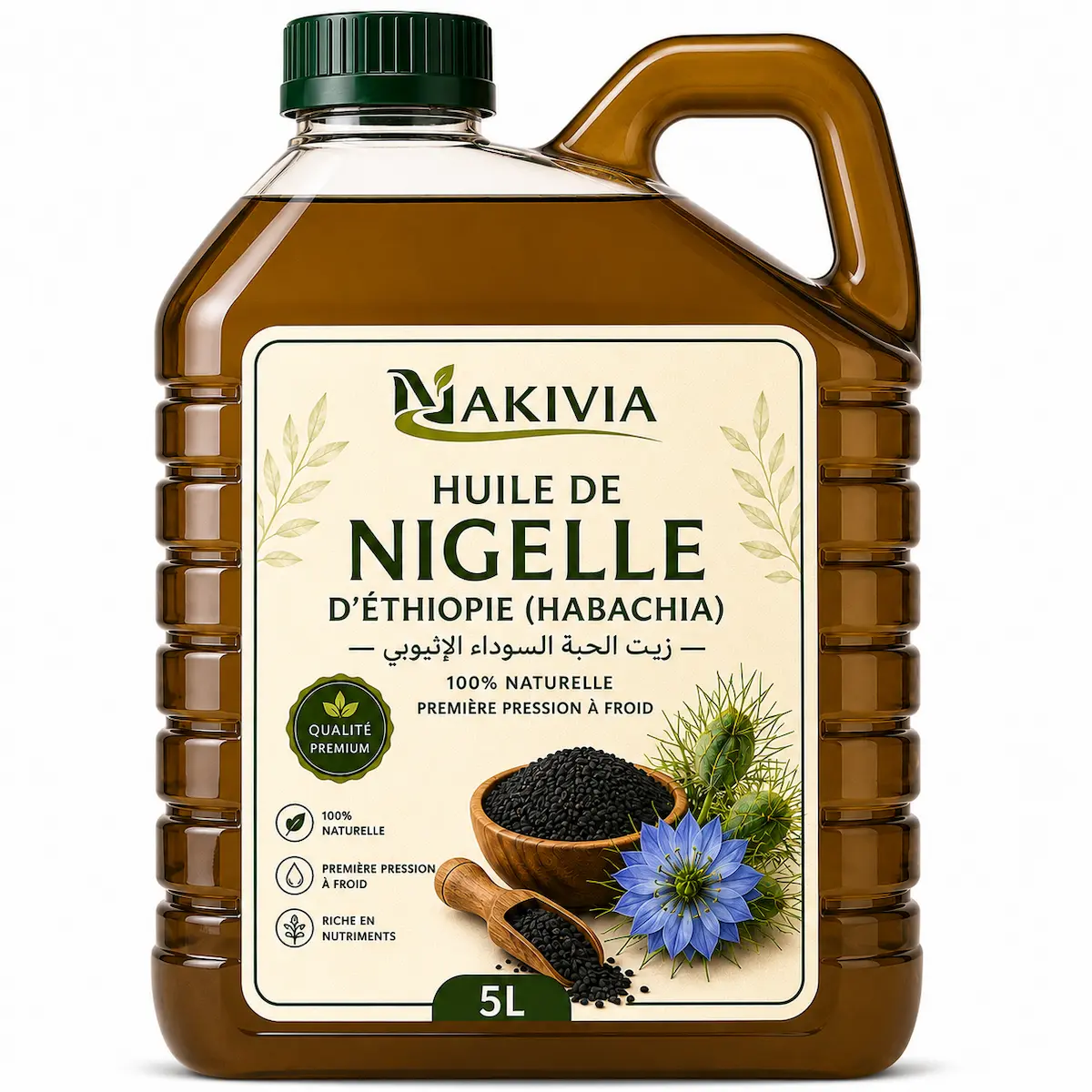Huile de Nigelle d’Éthiopie (Habachia) – 5 L en vrac