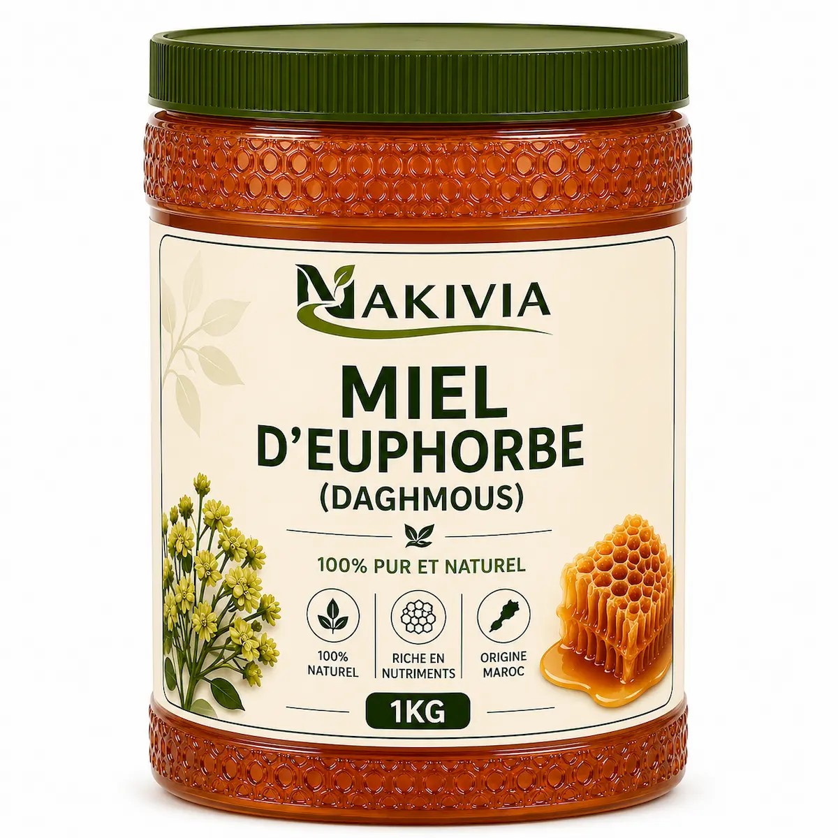 Miel d’Euphorbe (Daghmous) – 1 kg