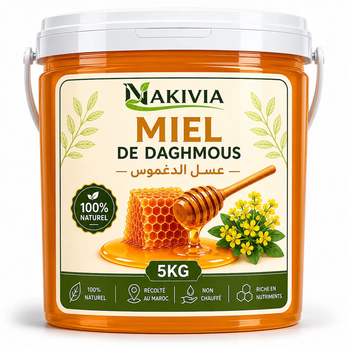 Miel d’Euphorbe (Daghmous) – 5 kg en vrac