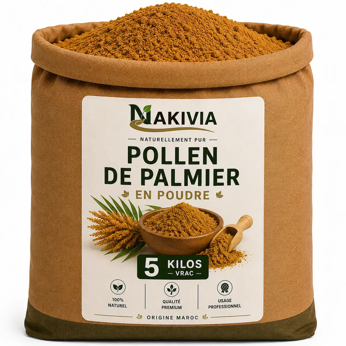 Pollen de Palmier en Poudre – 5 kg en vrac