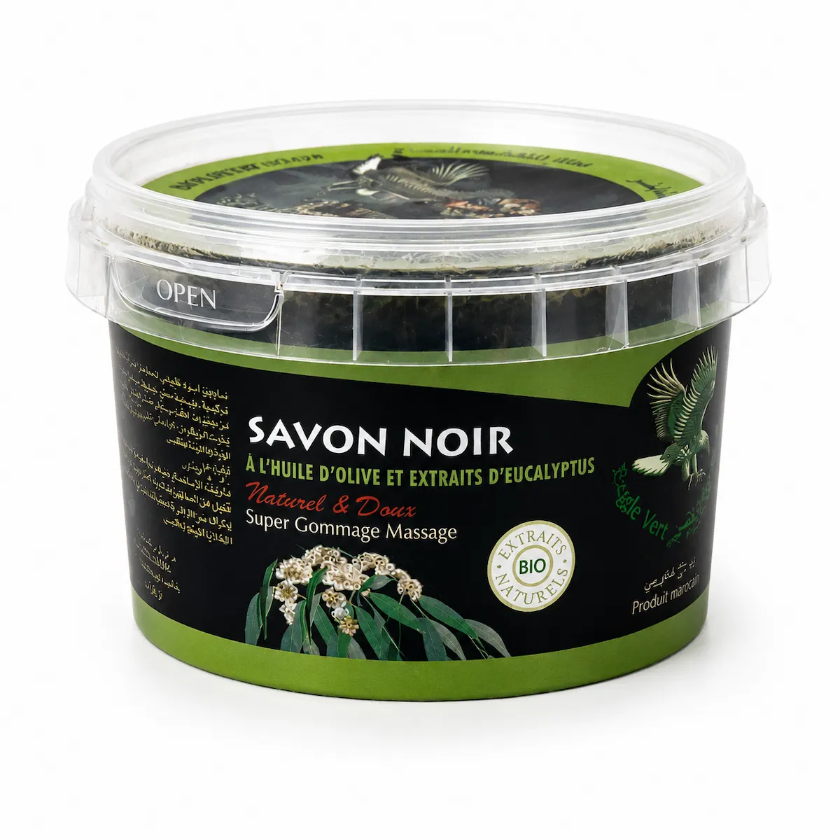 Savon Noir Olive & Eucalyptus 200g – Lot de 6