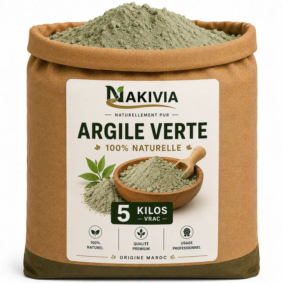 Argile Verte – 5 kg en vrac