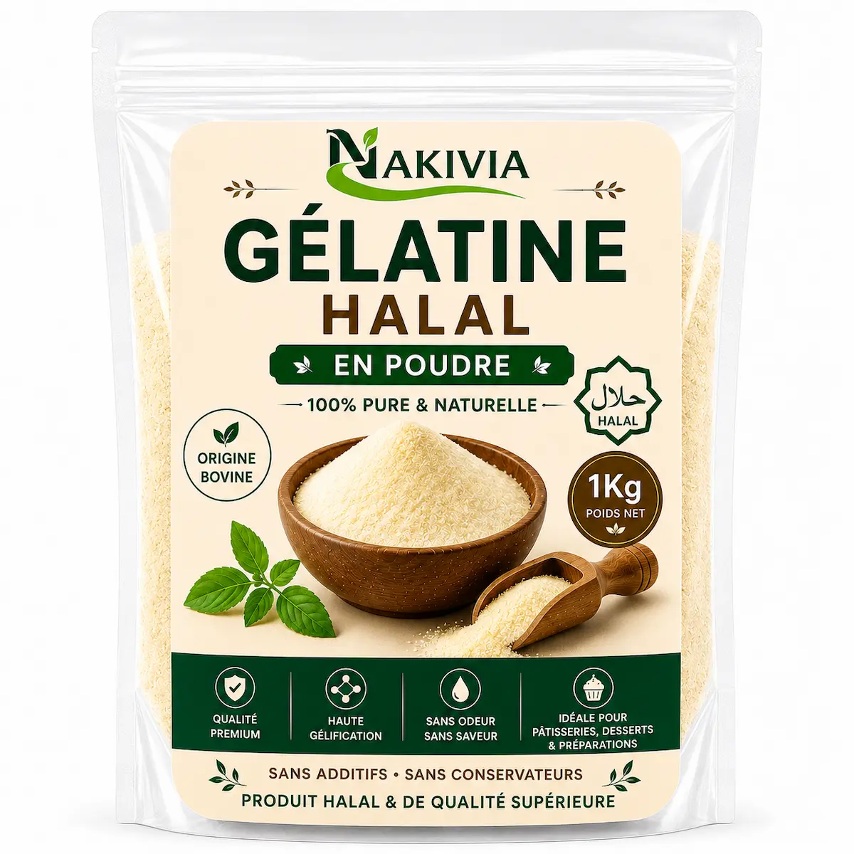 Gélatine Halal en Poudre – 1 kg