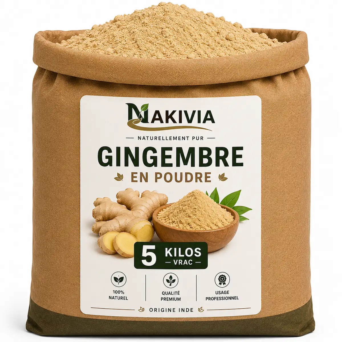 Gingembre en Poudre – 5 kg en vrac