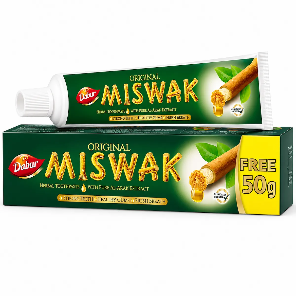 Miswak Dabur 170g – Grand Format – Lot de 12