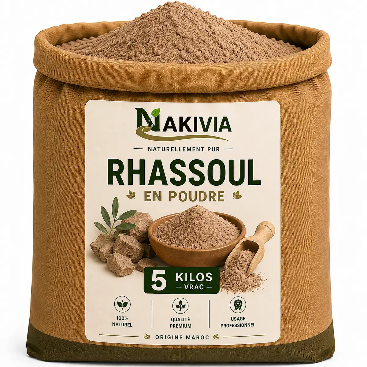 Rhassoul en Poudre – 5 kg en vrac
