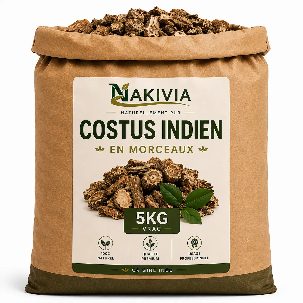 Costus Indien en Morceaux – 5 kg en vrac